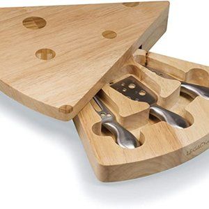 NEW! - TOSCANA - a Picnic Time Brand Swiss Cheese Board/Tool Set